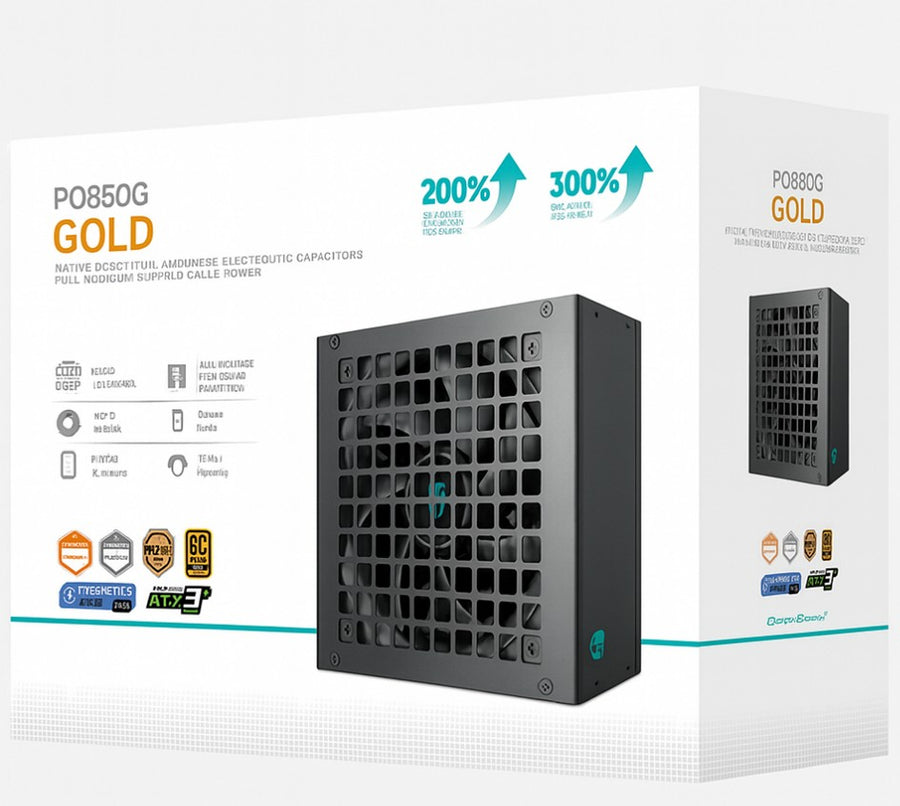 DEEPCOOL PQ850G 850W Gamer Storm 80+ Gold/Cybenetics Fully Modular ATX Power Supply 120mm Fan