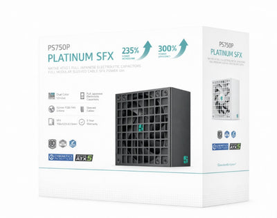 DEEPCOOL PS750P 750W Gamer Storm SFX12V V4.1 & ATX12V V3.1M Full Japanese Electroyltic Capacitors