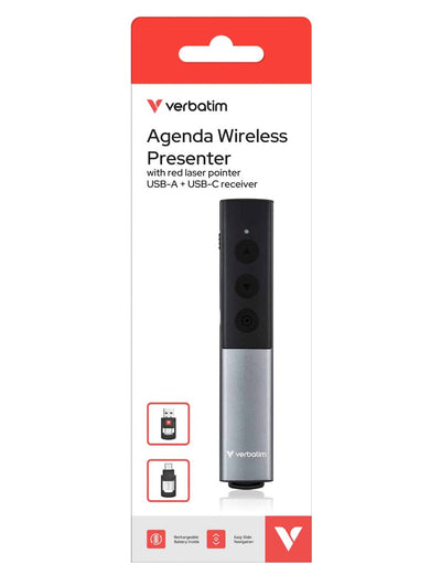 Verbatim **ON SPECIAL** Verbatim Agenda Wireless Presenter with Red Laser Pointer