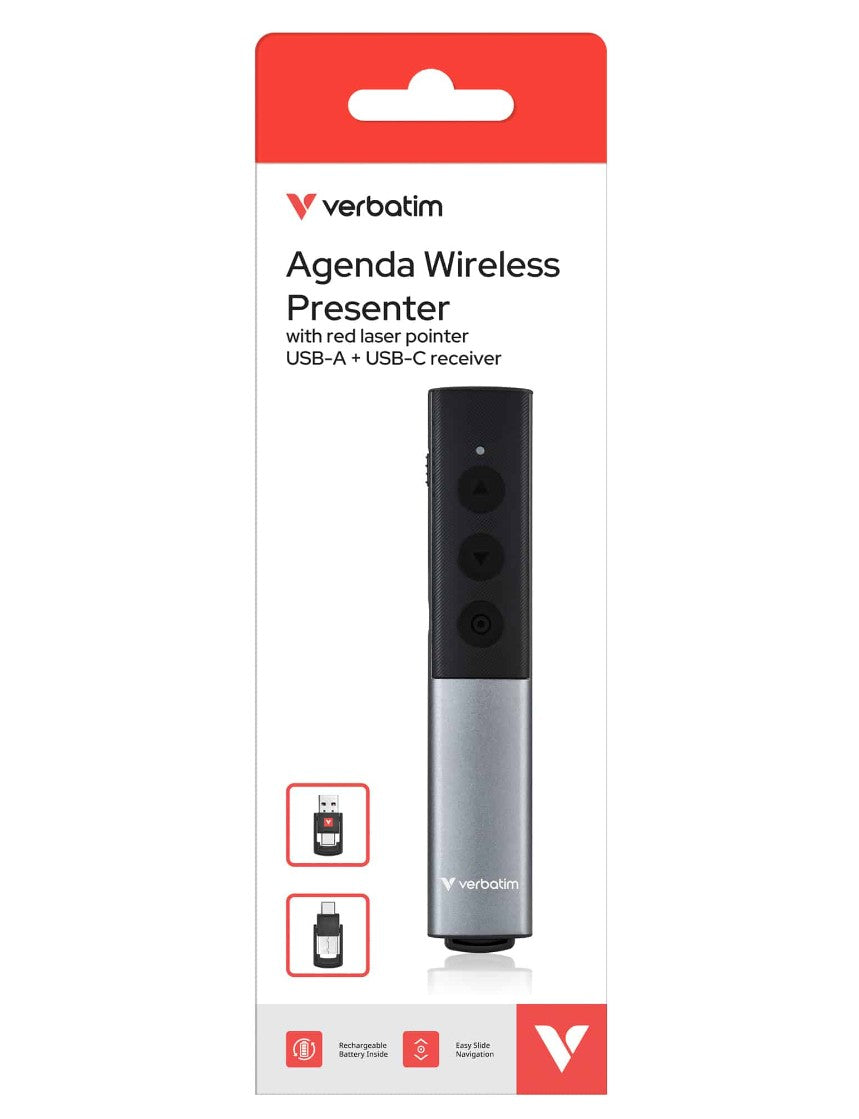 Verbatim **ON SPECIAL** Verbatim Agenda Wireless Presenter with Red Laser Pointer