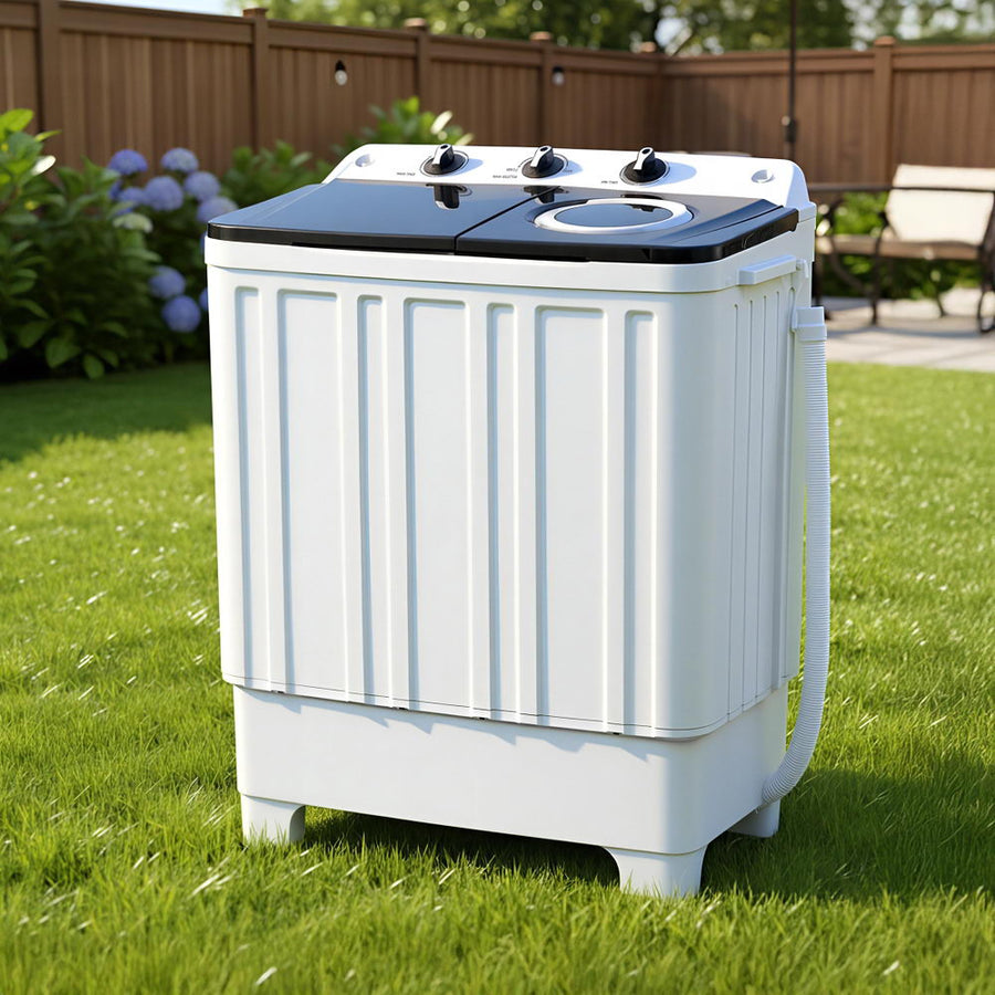 Devanti Portable Washing Machine Twin Tub 7KG White-0