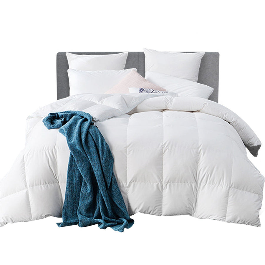 NNEDSZ Bedding Super King Size Goose Down Quilt(500GSM)-0