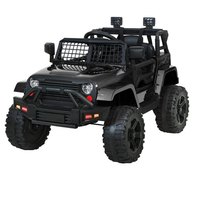 NNEDSZ Kids Ride On Car Electric 12V Car Toys Jeep Battery Remote Control Black-0