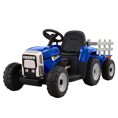 NNEDSZ Ride On Car Tractor Toy Kids Electric Cars 12V Battery Child Toddlers Blue-0