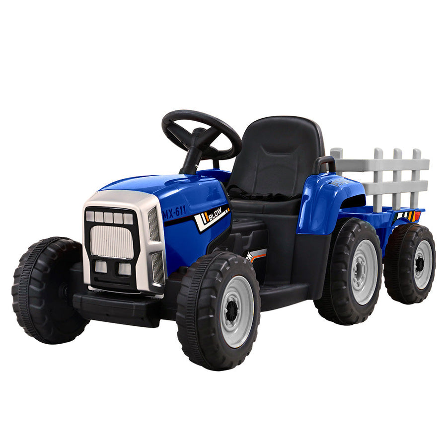 NNEDSZ Ride On Car Tractor Toy Kids Electric Cars 12V Battery Child Toddlers Blue-0