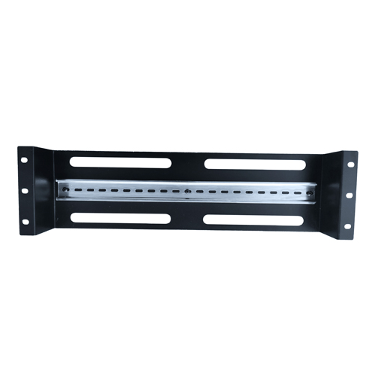LDR Rackmount Din Rail, Black Metal Construction