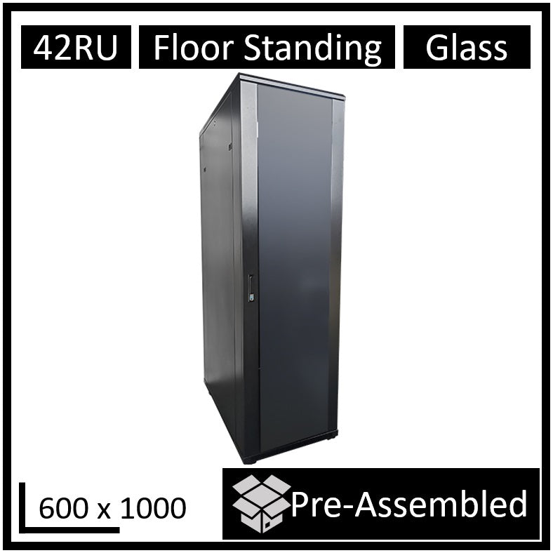 LDR Assembled 42U Server Rack Cabinet (600mm x 1000mm) Glass Door
