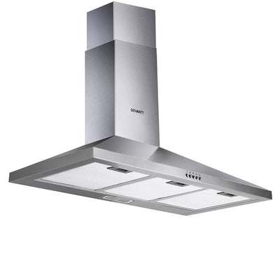 NNEDSZ Range Hood 90cm 900mm Kitchen Canopy Stainless Steel Rangehood Wall Mount-0