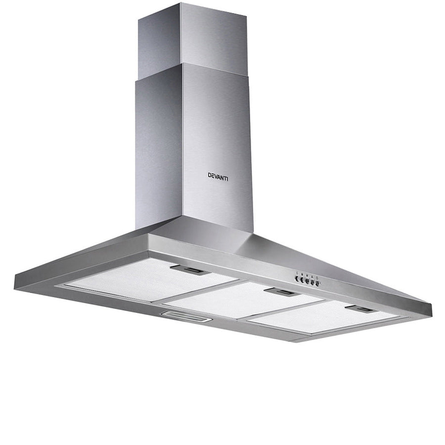 NNEDSZ Range Hood 90cm 900mm Kitchen Canopy Stainless Steel Rangehood Wall Mount-0