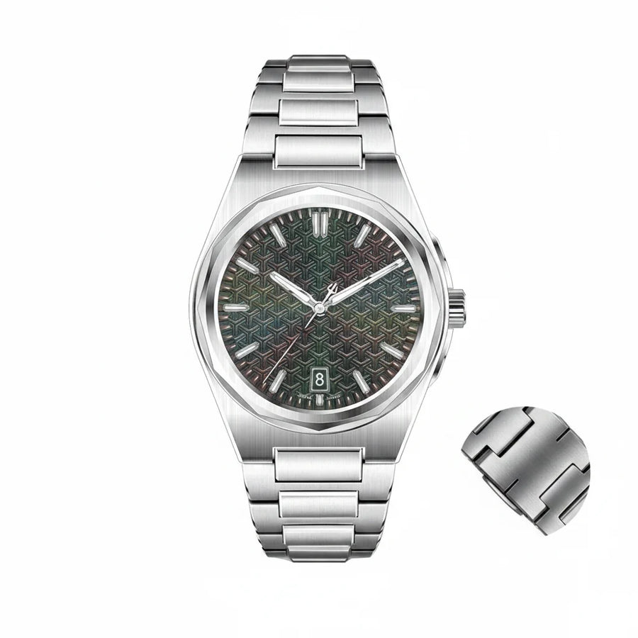 37mm Automatic Mechanical Men's Watch with Sapphire Crystal & 10ATM Water Resistance-0