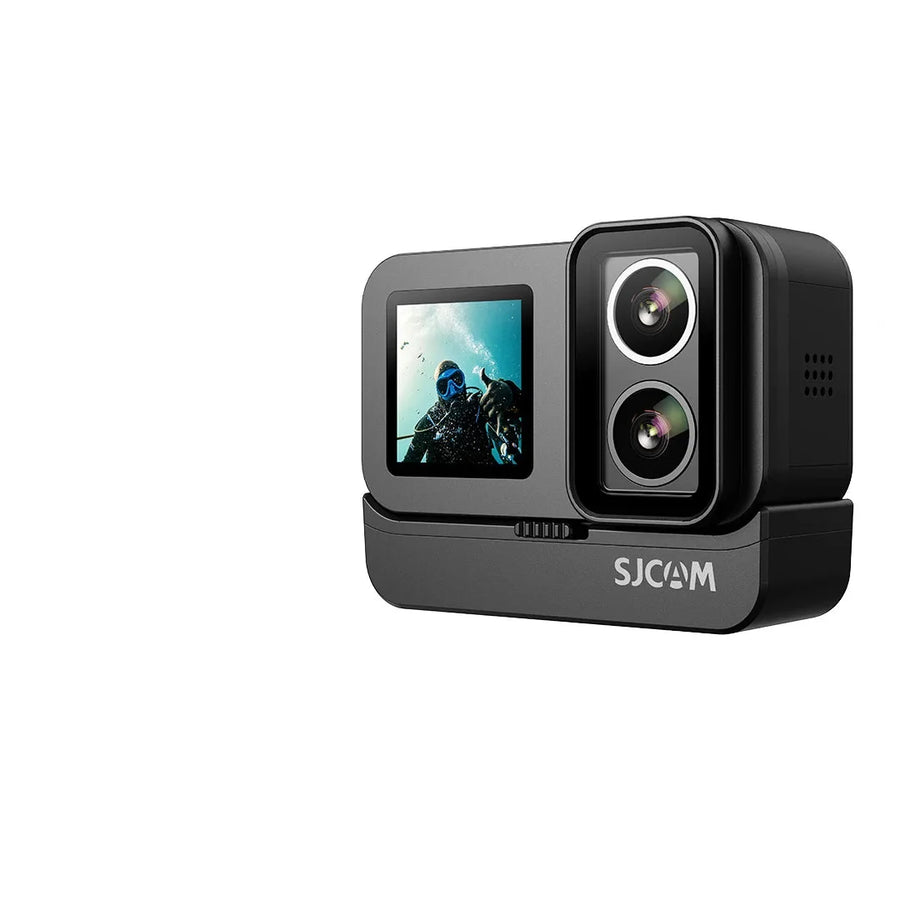 NNEOBA 4K Dual-Lens Action Camera Power Stick Included Black-0