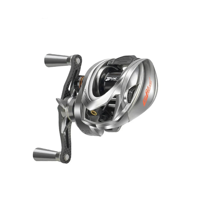 NNEOBA Baitcasting Fishing Reel Magnetic Braking Right Hand Silver-0