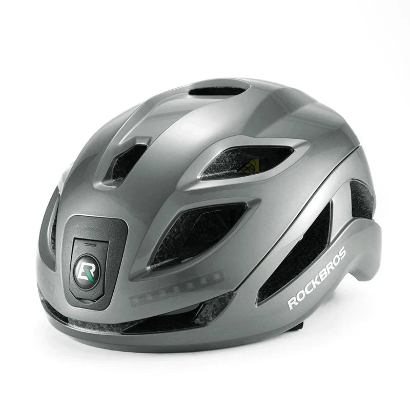 NNEOBA Rechargeable LED Cycling Helmet with Type-C Charging Grey-0