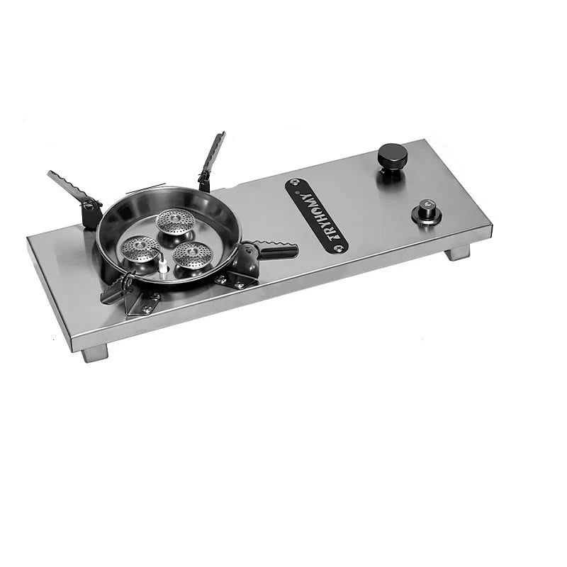 NNEOBA Camping Gas Stove High-Power Folding Stainless Steel Grill Burner Silver-0