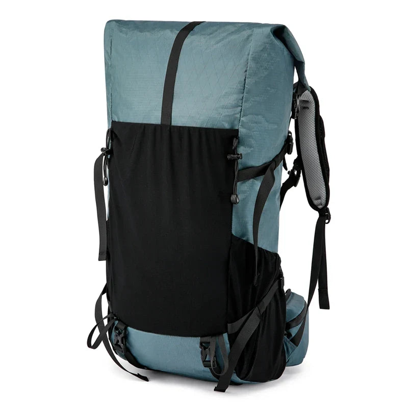 NNEOBA 40L Waterproof Hiking And Camping Backpack Gray Blue-0