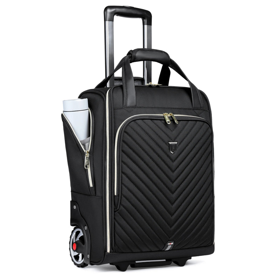 18-Inch Rolling Laptop Trolley Bag – Softside Carry-On Business Travel Briefcase-0