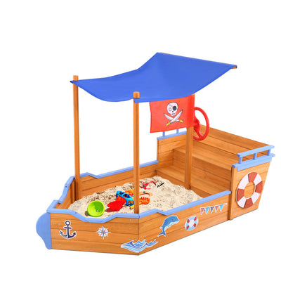 NNEDSZ Boat Sand Pit With Canopy-0