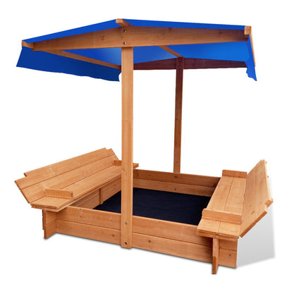 NNEDSZ Wooden Outdoor Sand Box Set Sand Pit- Natural Wood-0