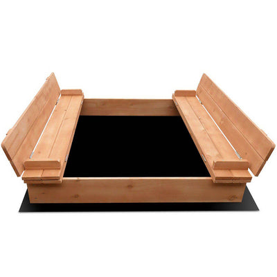 NNEDSZ Wooden Outdoor Sandpit Set - Natural Wood-0