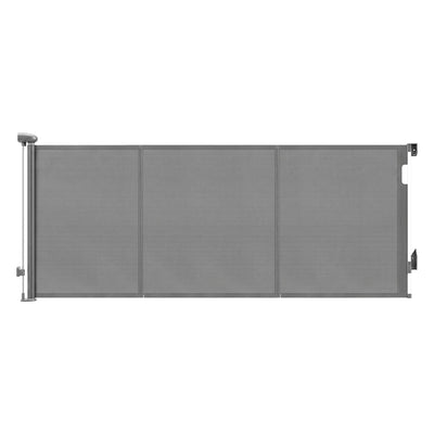 Keezi Retractable Gate Baby Gate Pet Safety Fence Extends up to 400cm Grey