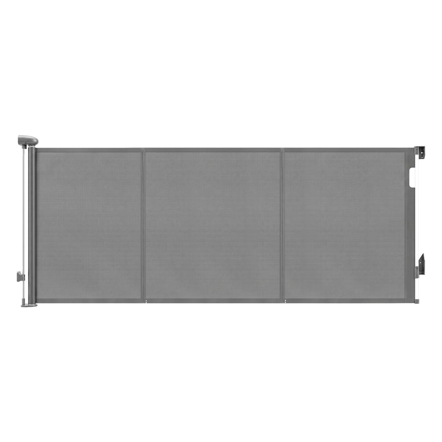 Keezi Retractable Gate Baby Gate Pet Safety Fence Extends up to 400cm Grey