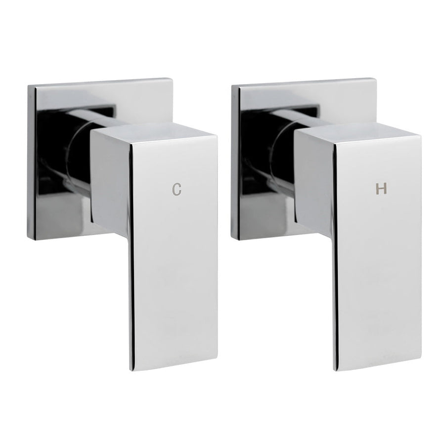 NNEDSZ Bathroom Taps Faucet Rain Shower Head Set Hot And Cold Diverter DIY Chrome-0