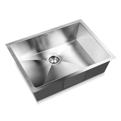 NNEDSZ Stainless Steel Kitchen Sink 600X450MM Under/Topmount Sinks Laundry Bowl Silver-0