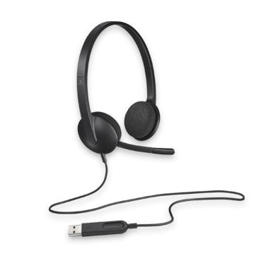 Logitech H340 Plug-and-Play USB Headset with Noise Cancelling Microphone Comfort Design for Windows Mac Chrome 2yr