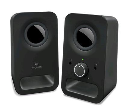 Logitech Z150 2.0 Stereo Speakers 6W Compact Size Easily Access to Power & Volume Control Headphone & Auxiliary
