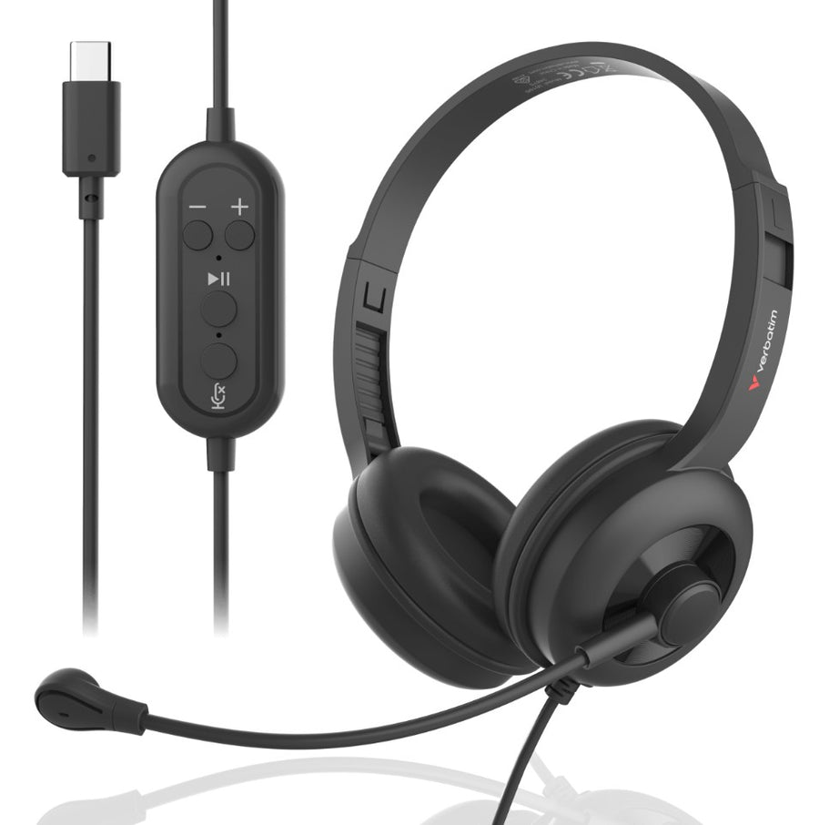 Verbatim **ON SPECIAL** Verbatim ClaritySound Headset With USB-C Clear Sound