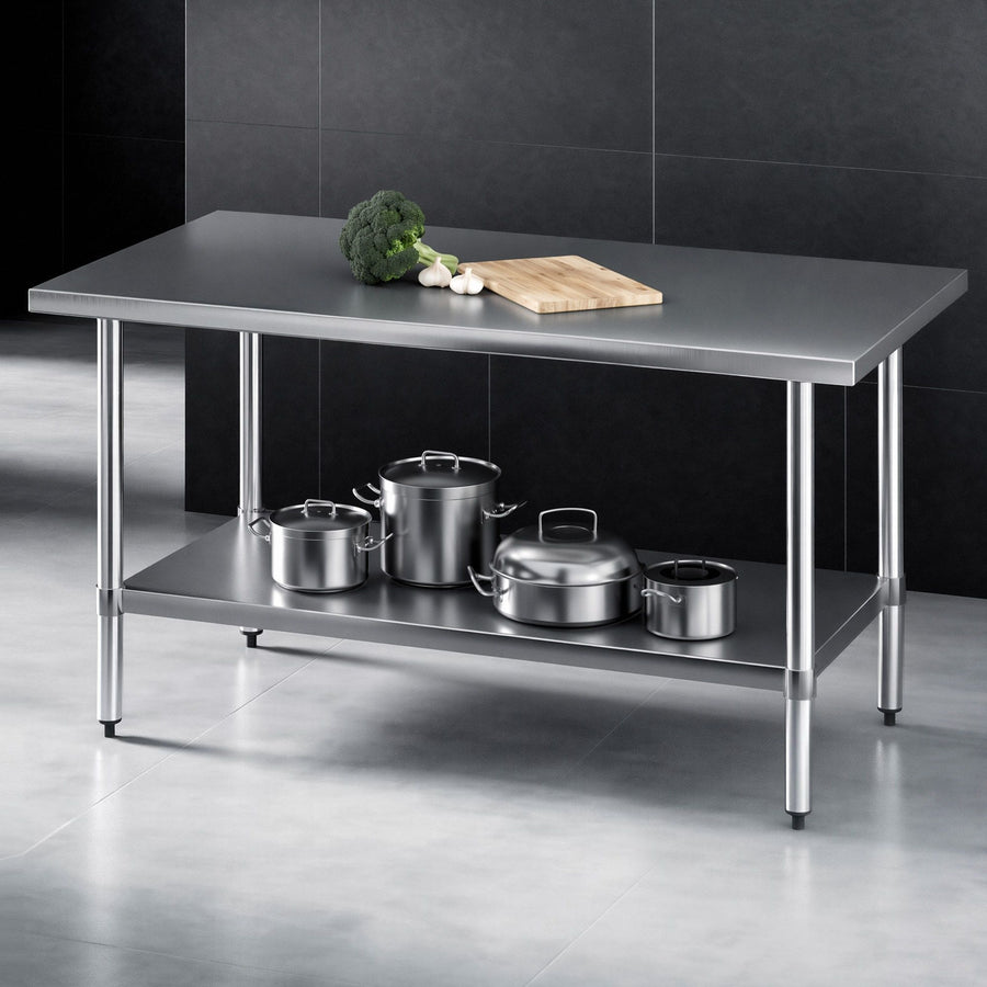 Cefito 1524x762mm Stainless Steel Kitchen Bench 430
