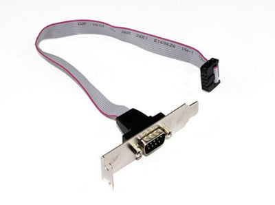 Leader Server - Generic DB9 Serial Header Cable with Low Profile Bracket - 30cm cable length