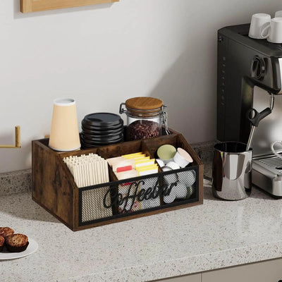 Coffee Station Organizer Multifunction Bar Accessories Coffee Capsule Holder Desktop for Office Party Dorm Living Room Syrup