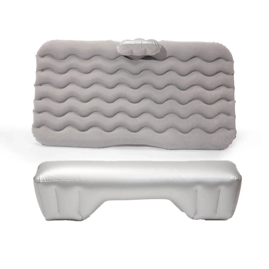 NNEOBA Universal Car Air Inflatable Travel Mattress Back Seat Bed with Pillow Grey-0