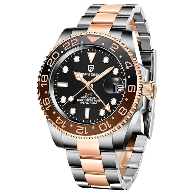 NNEOBA Men's Automatic Mechanical Sapphire Watch (Rose Gold)-0