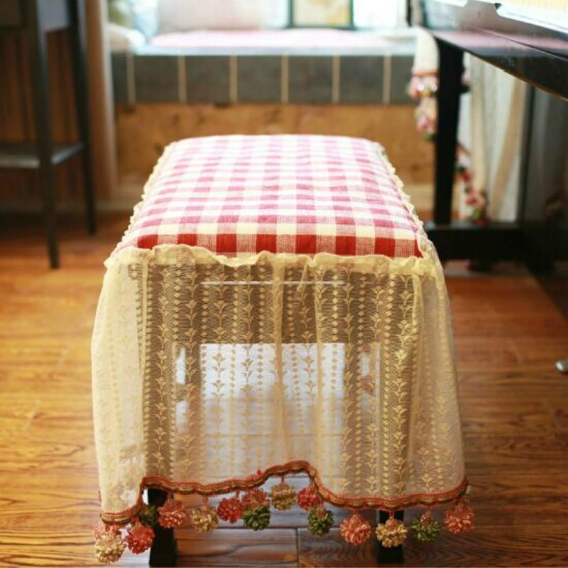 NNEIDS Lace Embroidered Piano Dust Cover - 60×36Cm-0
