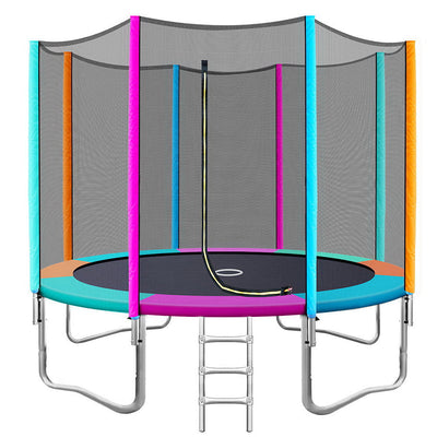 NNEDSZ Trampoline Round Trampolines Kids Safety Net Enclosure Pad Outdoor Gift Multi-coloured-0