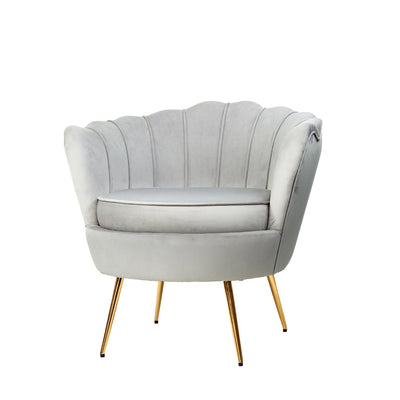 NNEDSZ Armchair Lounge Chair Accent Armchairs Retro Single Sofa Velvet Grey-0