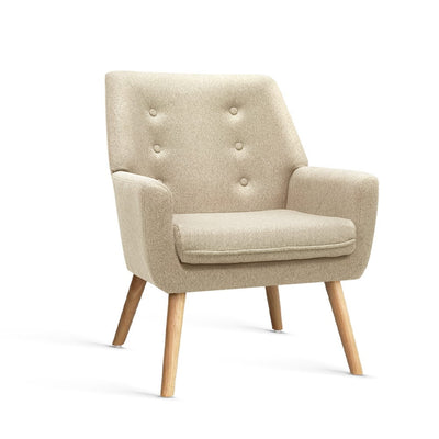 NNEDSZ Fabric Dining Armchair - Beige-0