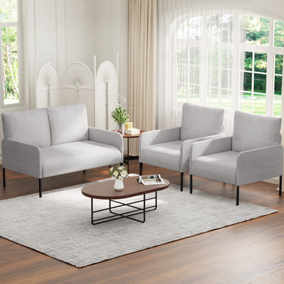 NNEDSZ Artiss Armchair 4 Seater Sofa Set Pillow Gery Kane-0