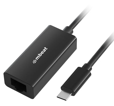 MBEAT® USB-C Gigabit Ethernet Adapter - Black Fast and secure RJ45
