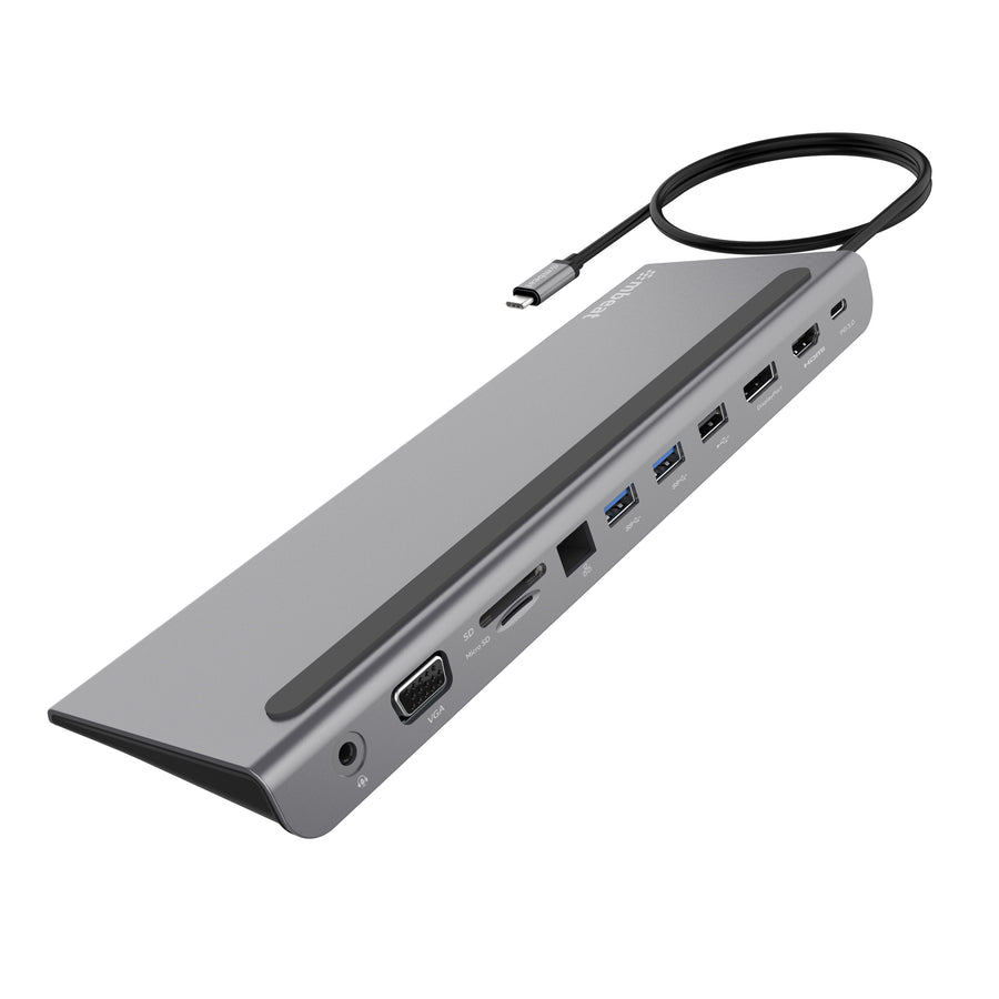 MBEAT® Elite Triple Display USB-C Docking Station with 100W Power Delivery 1xHDMI