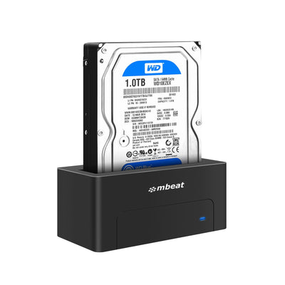 MBEAT® D1 USB 3.0 3.5" & 2.5" SATA HDD Docking Station - Black Product Weight: 250g HDD Capacity: Max. 20TB Data