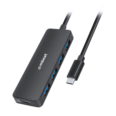 MBEAT® 4-Port USB-C Hub with USB-C DC Port Compact and Portable Design Flexible Device Connectivity Data Transfer