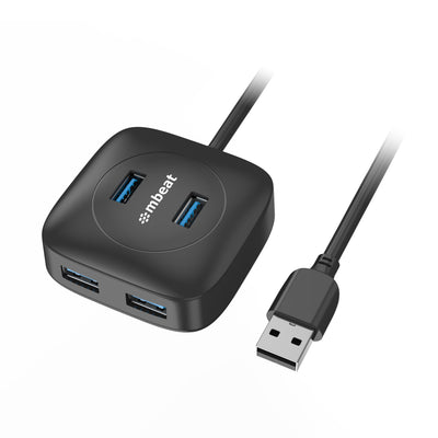 MBEAT® 4-Port USB 3.0 Hub - High Speed Data Transfer speed: Up to 5Gbps Compatible with USB 2.0/3.0 devices