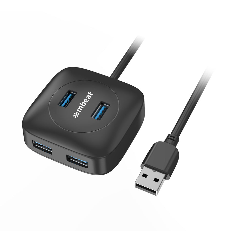MBEAT® 4-Port USB 3.0 Hub - High Speed Data Transfer speed: Up to 5Gbps Compatible with USB 2.0/3.0 devices