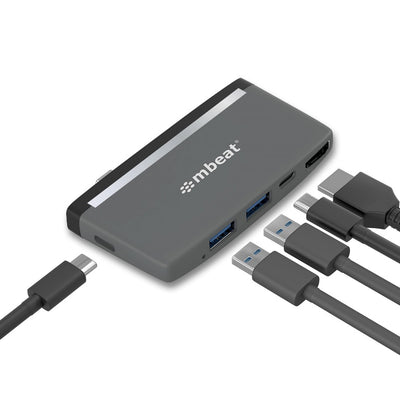 MBEAT® Essential Pro 5-IN-1 USB- C Hub (4k HDMI Video