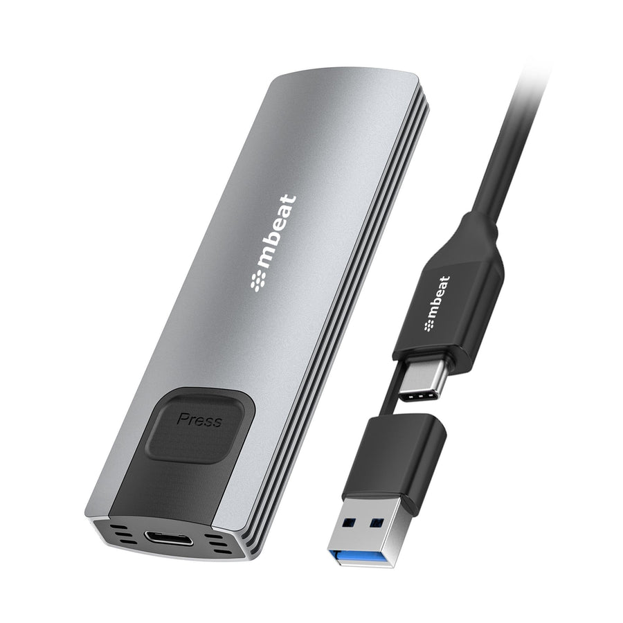 MBEAT® 10Gbps M.2 NVMe SATA SSD Enclosure Easily install Versatile Storage Options up to 4TB USB Connectivity with