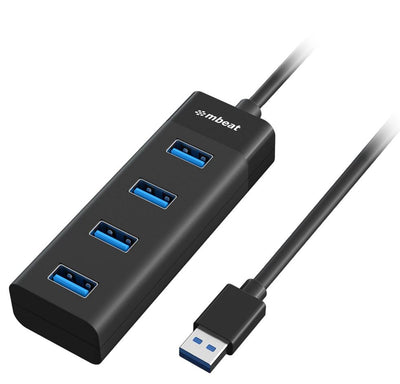 MBEAT® 4-Port USB 3.0 Hub - Black USB 3.0 transfer speeds up to 5Gbps. Plug-and-play Compact and lightweight