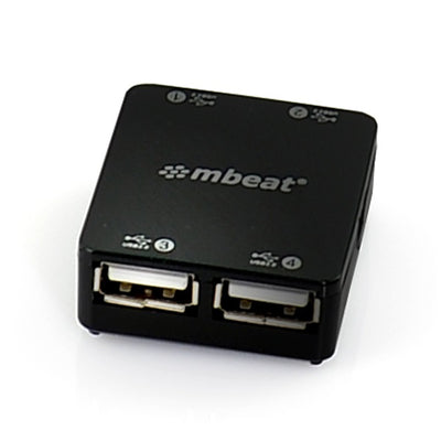 MBEAT® 4 Port USB 2.0 Hub - USB 2.0 Plug and Play/ High Speed Interface/ Ideal for Notbook/PC/MAC users USB 2.0